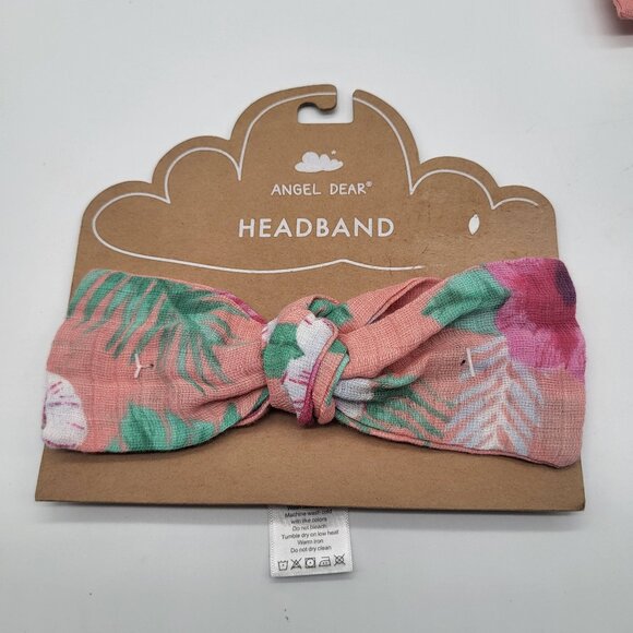Angel Dear Other - Angel Dear Baby 12-24 Months Cotton Muslin Headband Salmon Pink Tropical
